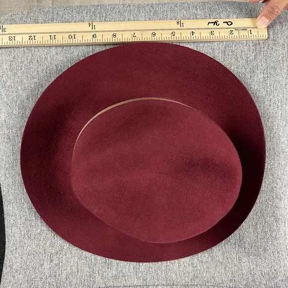 Goorin Bros Priscilla Lane Wool Fedora Hat Womens Medium Brick Red USA Made - Picture 6 of 13
